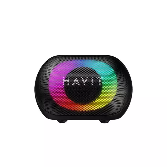 Boxa Wireless Havit SK885BT, Iluminare RGB, Sunet Surround Stereo, Bluetooth V5.3, Baterie 1200 mAh, Rezistenta la Apa, Negru