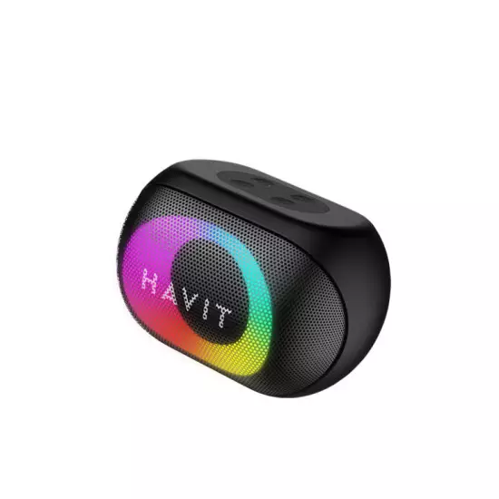 Boxa Wireless Havit SK885BT, Iluminare RGB, Sunet Surround Stereo, Bluetooth V5.3, Baterie 1200 mAh, Rezistenta la Apa, Negru