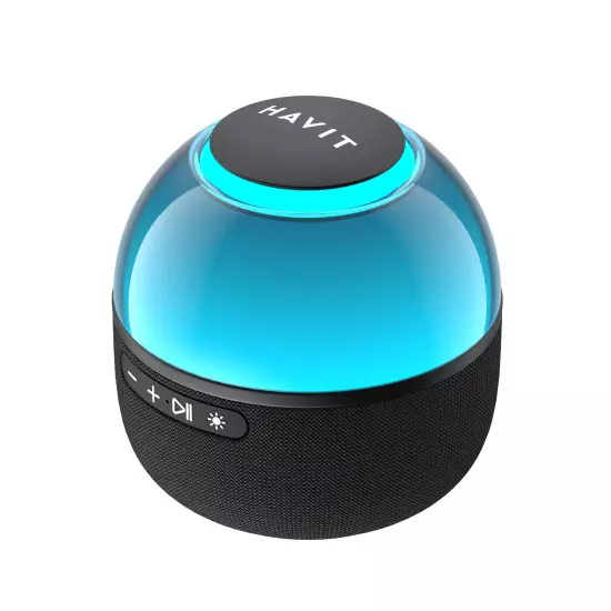 Boxa Wireless HAVIT SK900BT, Lumini RGB, Sunet Surround 360°, Autonomie 5.5 h, Bluetooth V5.3, 1200 mAh, ABS, TPU, Negru