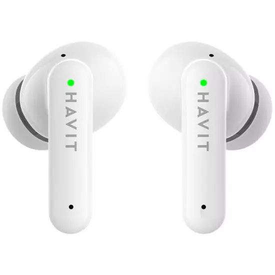 Casti Wireless Havit TW967 True Wireless, 40mAh, IPX4, Control Tactil, 20 Hz-20 kHz, Bluetooth 5.1, Alb